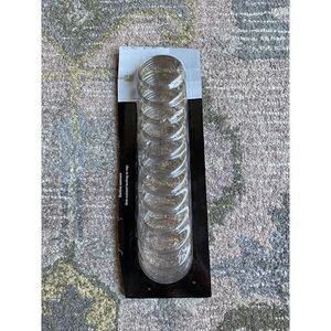 Set of 12 Clear Bathroom Shower Curtain Rings Hooks Round Snap Quality Plastic